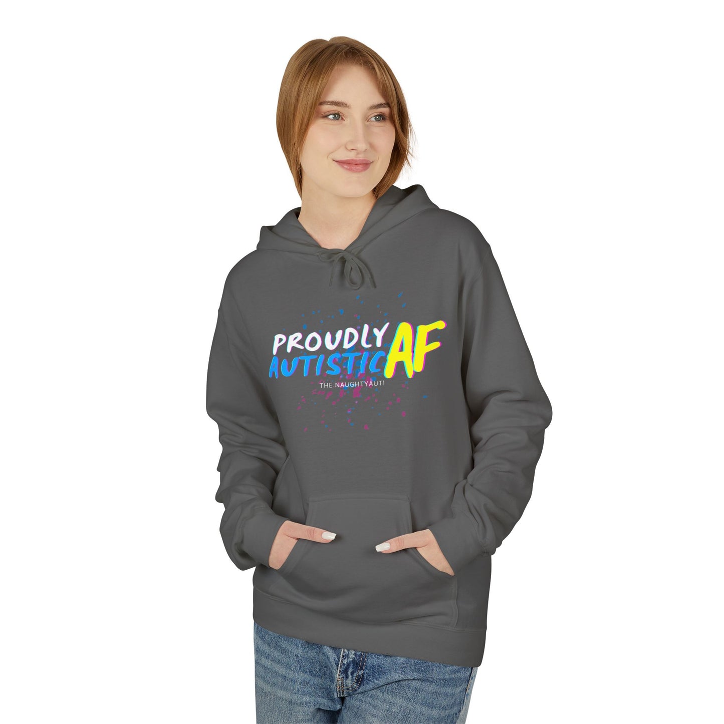 Proudly Autistic AF Fleece Hoodie | Midweight Softstyle