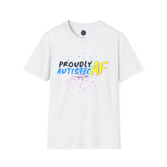 Proudly Autistic AF Unisex Softstyle T-Shirt - Celebrate Neurodiversity