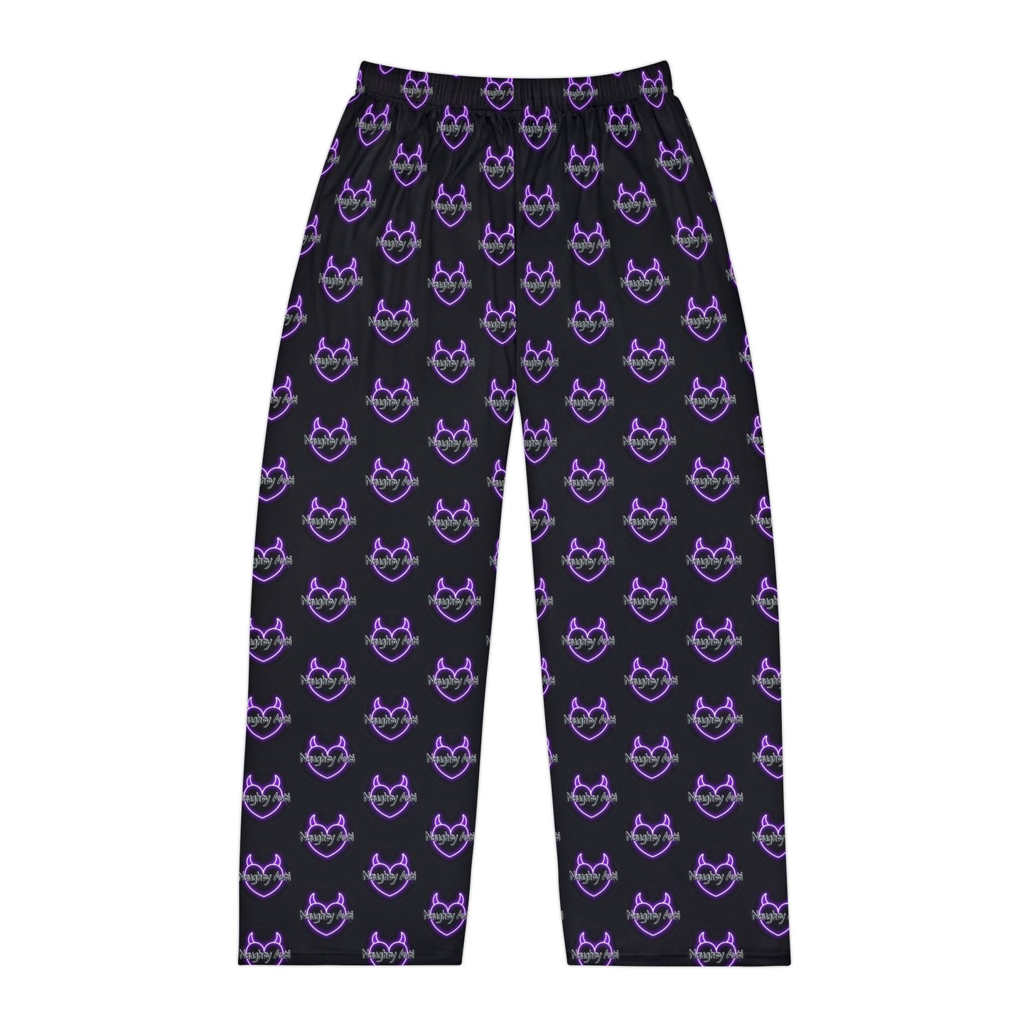 Naughty Auti Pajama Pants for Men - Black & Purple Printed Lounge Wear