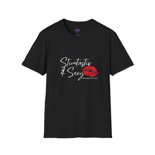 Unisex Softstyle T-Shirt with Lip Print - Perfect for Casual Days and Date Nights