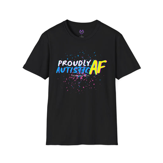 Proudly Autistic AF Unisex Softstyle T-Shirt | Celebrate Neurodiversity | Perfect for Awareness Events