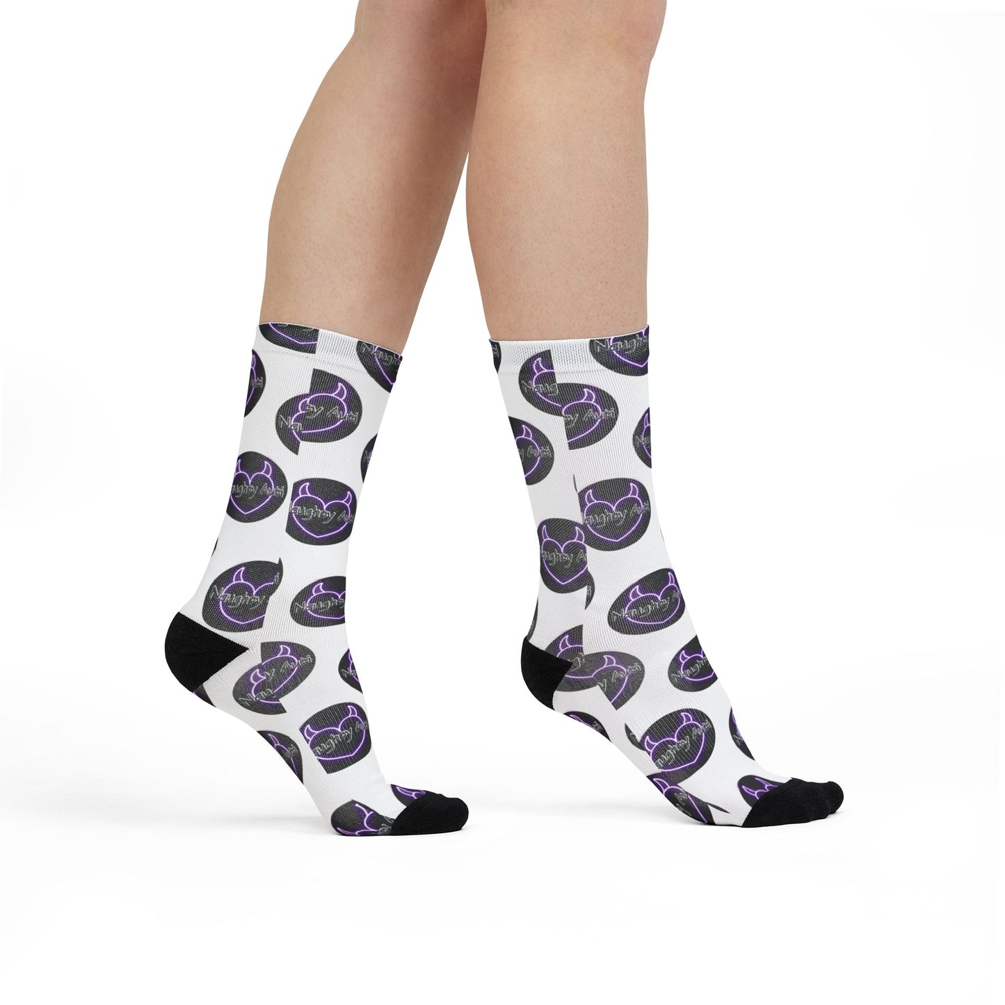 Naughty Auti Crew Socks with Unique Design - Perfect for Casual Wear and Gifts